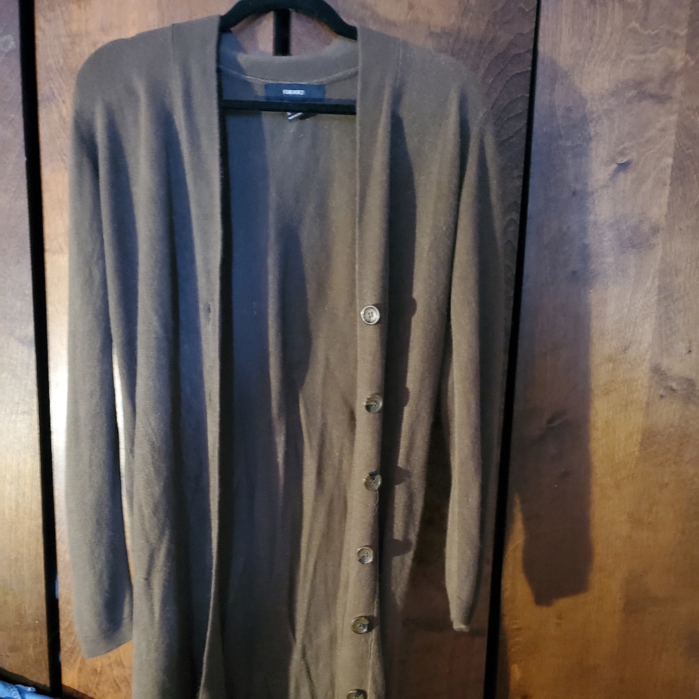 Long button-down cardigan
